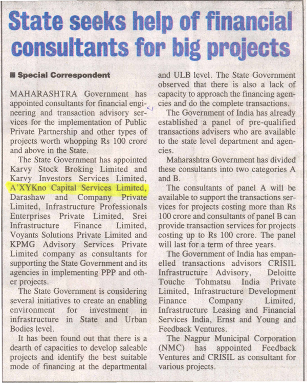 May 2013: axykno Preparing  Ratnagiri District Tourism Plan